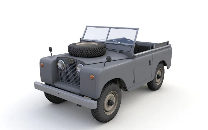 Land Rover Serie II SWB Canvas Hood 1961 3D Model .c4d .max .obj .3ds .fbx .stl .blend 