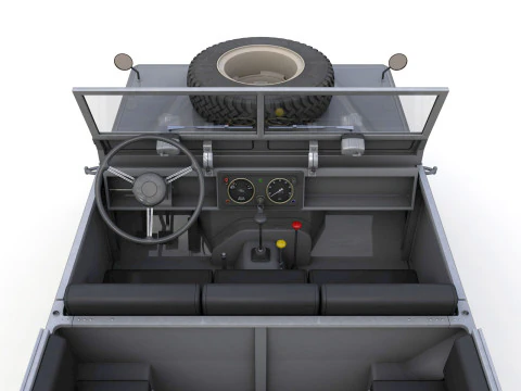 Land Rover Serie II SWB Canvas Hood 1961 3D Model