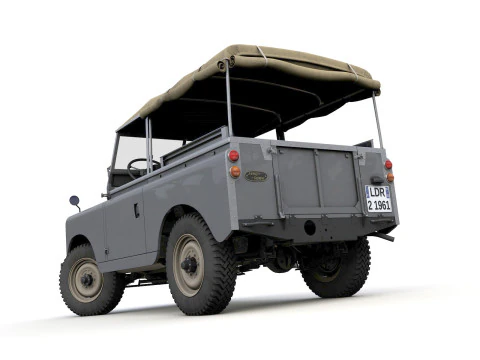 Land Rover Serie II SWB Canvas Hood 1961 3D Model