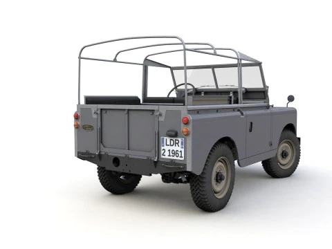 Land Rover Serie II SWB Canvas Hood 1961 3D Model