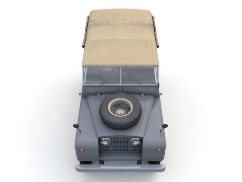Land Rover Serie II SWB Canvas Hood 1961 3D Model
