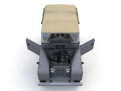 Land Rover Serie II SWB Canvas Hood 1961 3D Model