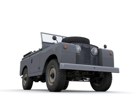 Land Rover Serie II SWB Canvas Hood 1961 3D Model