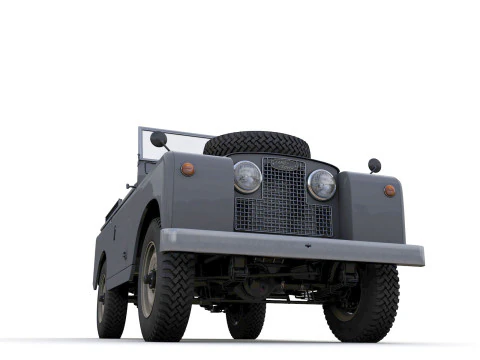 Land Rover Serie II SWB Canvas Hood 1961 3D Model