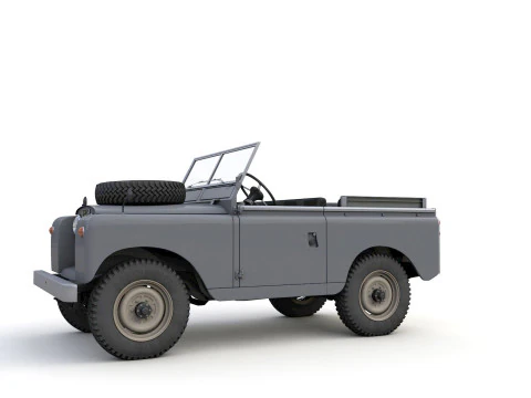 Land Rover Serie II SWB Canvas Hood 1961 3D Model