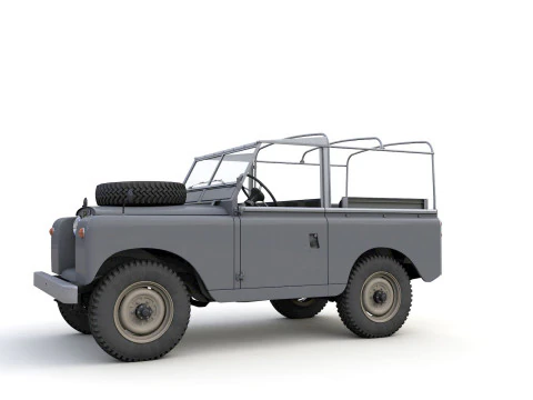 Land Rover Serie II SWB Canvas Hood 1961 3D Model