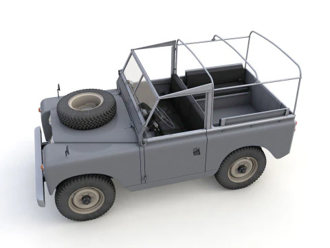 Land Rover Serie II SWB Canvas Hood 1961 3D Model