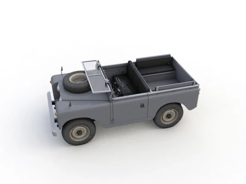 Land Rover Serie II SWB Canvas Hood 1961 3D Model