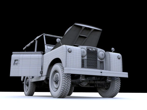 Land Rover Serie II SWB Canvas Hood 1961 3D Model