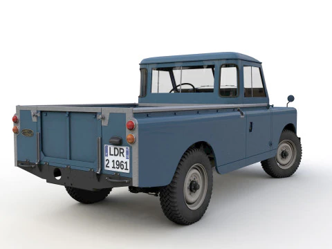 Camioncino Land Rover Serie II LWB del 1961 Modello 3D