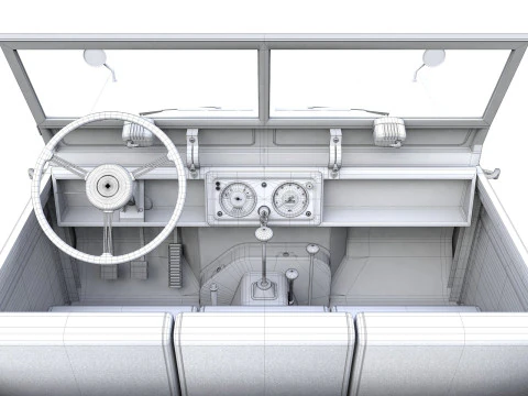 Camioncino Land Rover Serie II LWB del 1961 Modello 3D