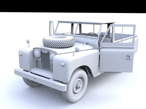 Camioncino Land Rover Serie II LWB del 1961 Modello 3D