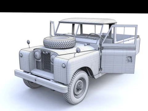 Camioncino Land Rover Serie II LWB del 1961 Modello 3D
