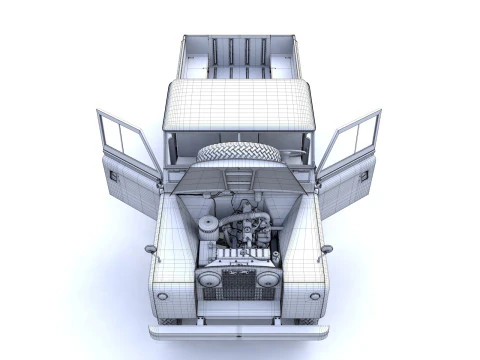 Camioncino Land Rover Serie II LWB del 1961 Modello 3D