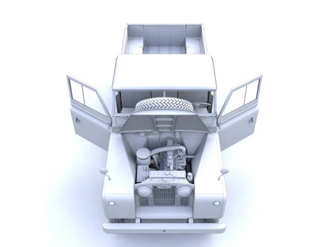 Camioncino Land Rover Serie II LWB del 1961 Modello 3D