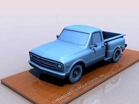 Chevy C10 Pickup Stepside 1968 Modelo de Impressão 3D