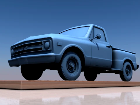 Chevy C10 Pickup Stepside 1968 3D Print Model