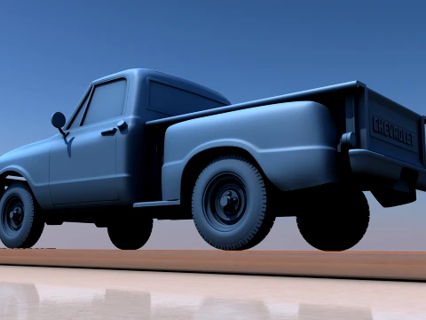 Chevy C10 Pickup Stepside 1968 3D Print Model