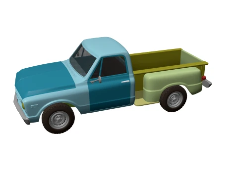 Chevy C10 Pickup Stepside 1968 3D Print Model
