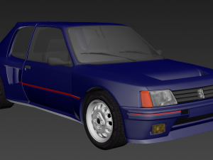 peugeot 205 turbo 3D 模型