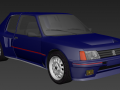 peugeot 205 turbo 3D Модель