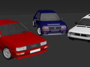 b group rally car collection vol1 3D Model