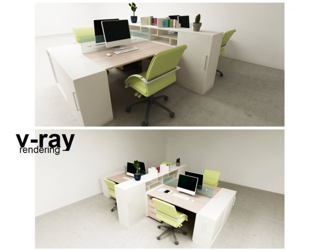 office desk 3Dモデル .c4d .max .obj .3ds .fbx .stl .blend 