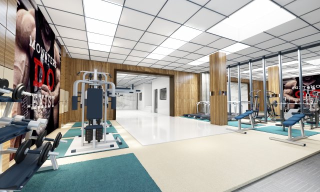 gym Modelo 3D .c4d .max .obj .3ds .fbx .stl .blend 