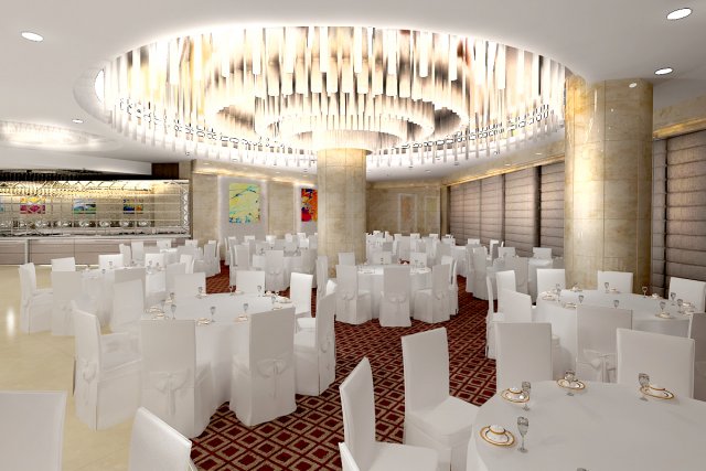 hotel 3D Модель .c4d .max .obj .3ds .fbx .stl .blend