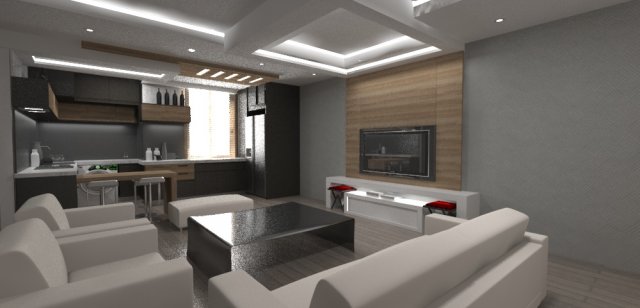 living room 3D Model .c4d .max .obj .3ds .fbx .stl .blend
