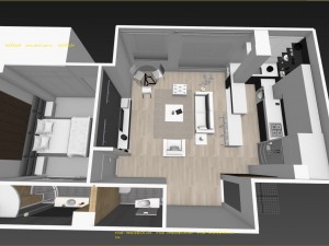 living room 3D 모델