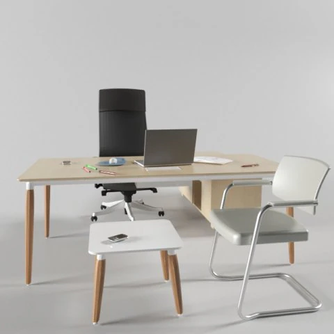 desk 3D Model .c4d .max .obj .3ds .fbx .stl .blend 
