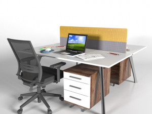 2 person desk 3D Model