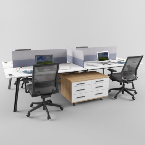 office desk Modello 3D .c4d .max .obj .3ds .fbx .stl .blend 