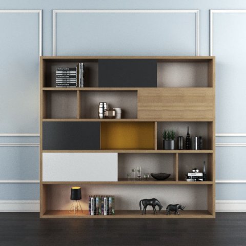 bookcase 3D Model .c4d .max .obj .3ds .fbx .stl .blend 