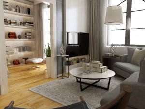 modern living room 3D मॉडल