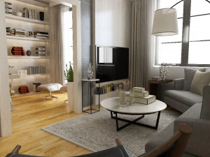 modern living room 3D Model