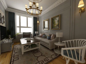 soggiorno classico Modello 3D