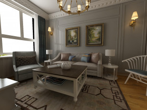 classic living room 3D Model