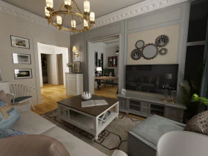 classic living room 3D Model