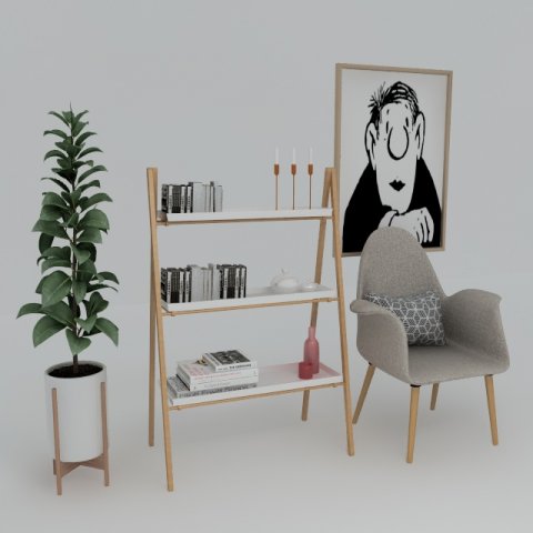 shelves 3Dモデル .c4d .max .obj .3ds .fbx .stl .blend 