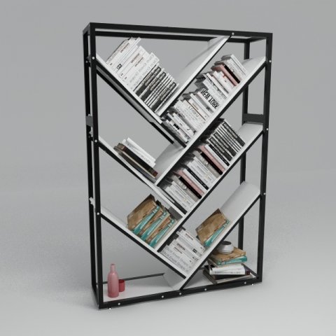 bookcase Model 3D .c4d .max .obj .3ds .fbx .stl .blend 