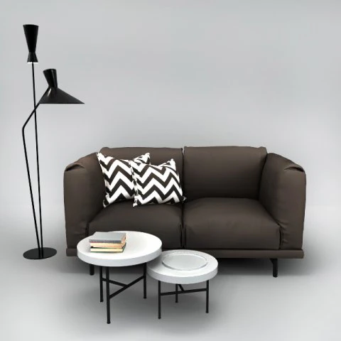 диван 3D Модель .c4d .max .obj .3ds .fbx .stl .blend 