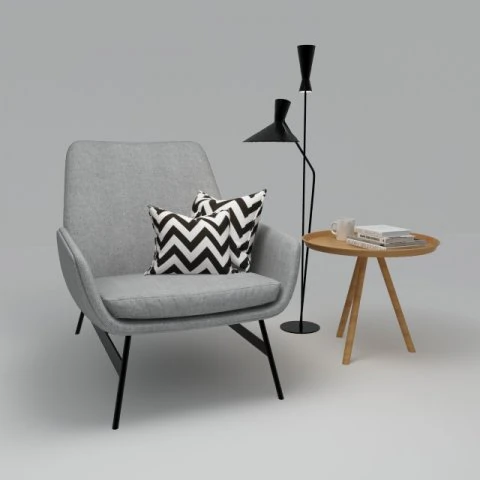 chair 3D Model .c4d .max .obj .3ds .fbx .stl .blend 