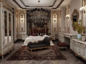 luxury bedroom 3D Model