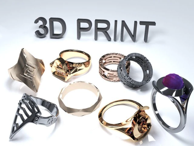 3d print ring 3D Model .c4d .max .obj .3ds .fbx .stl .blend