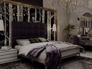 luxury bedroom 3 in 1 Modèle 3D