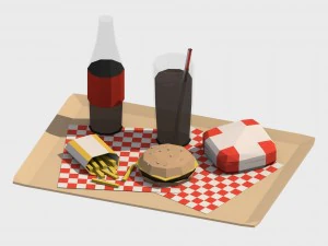 Modeling LowPoly Fast Food Meal in Blender 3D Tutorials