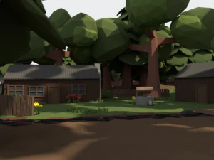 BLENDER Low-Poly-Haus im Wald Game Dev Tuts