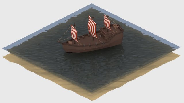 Modeling LowPoly Pirate Ship
